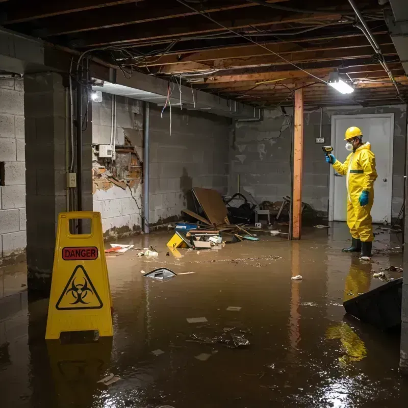 Flooded Basement Electrical Hazard in Shelby County, MO Property