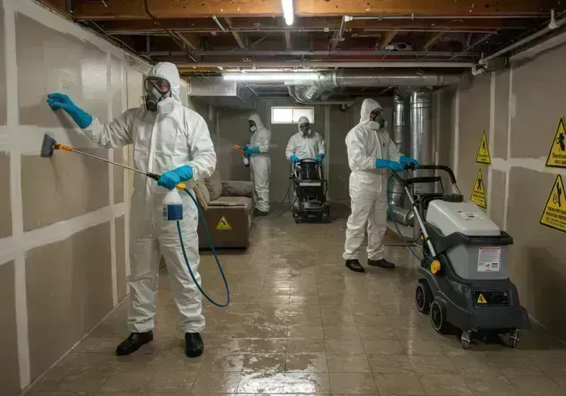 Basement Moisture Removal and Structural Drying process in Shelby County, MO